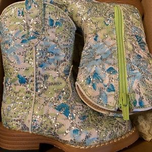 Roper glitter toddler boots